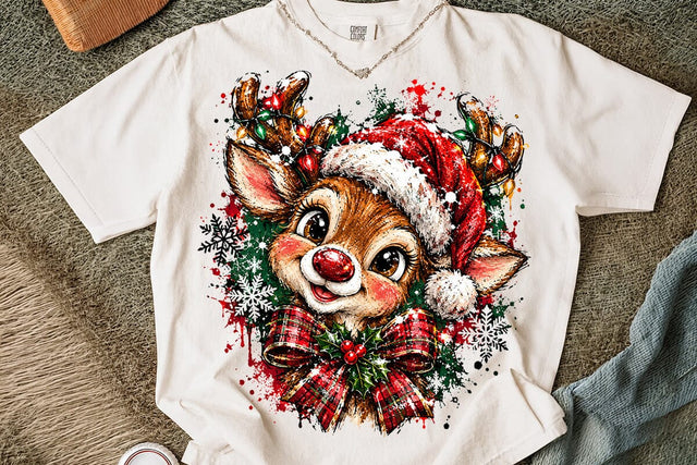 Cute Christmas Reindeer Sublimation PNG SVG DesignDestine 