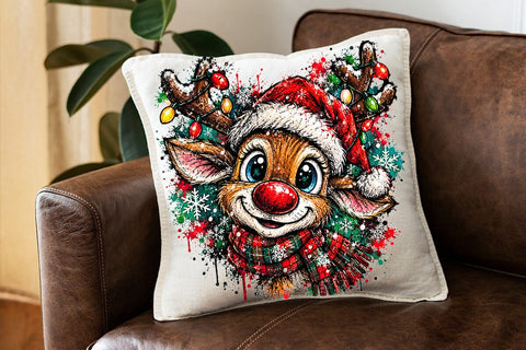 Cute Christmas Reindeer Sublimation PNG SVG DesignDestine 