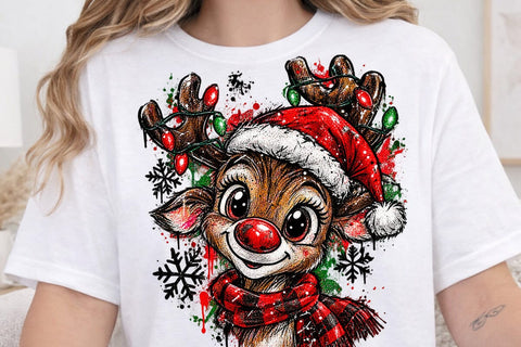 Cute Christmas Reindeer Sublimation PNG SVG DesignDestine 