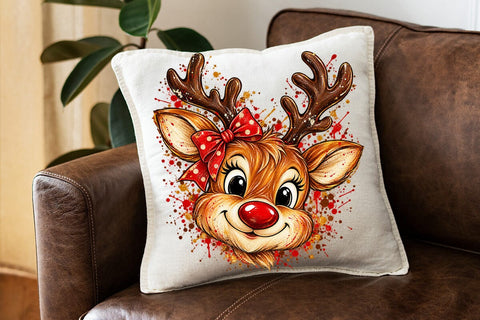 Cute Christmas Reindeer Sublimation PNG SVG DesignDestine 