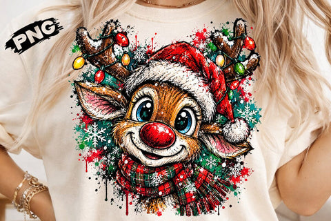 Cute Christmas Reindeer Sublimation PNG SVG DesignDestine 