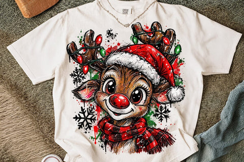 Cute Christmas Reindeer Sublimation PNG SVG DesignDestine 