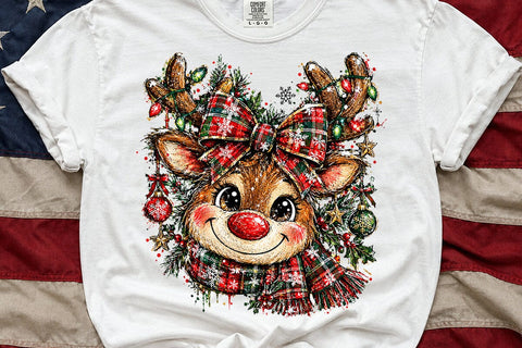 Cute Christmas Reindeer Sublimation PNG SVG DesignDestine 