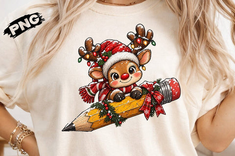 Cute Christmas Reindeer Sublimation PNG SVG DesignDestine 