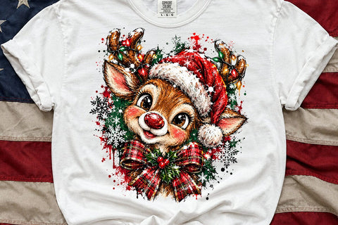 Cute Christmas Reindeer Sublimation PNG SVG DesignDestine 