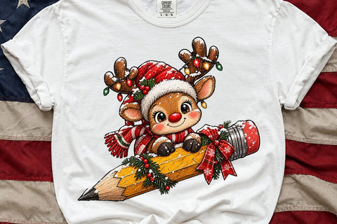 Cute Christmas Reindeer Sublimation PNG SVG DesignDestine 
