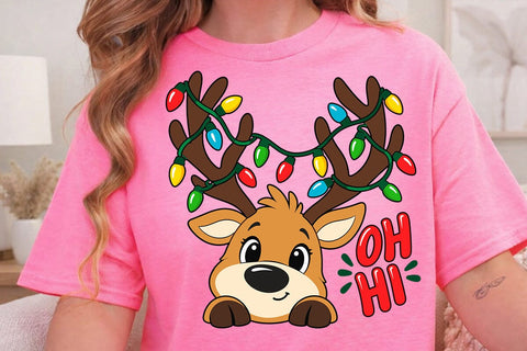 Cute Christmas Reindeer SVG PNG Bundle SVG DesignDestine 