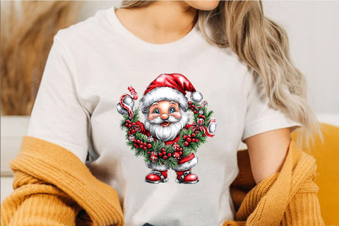 Cute Christmas Santa Claus Clipart Sublimation SVGArt 
