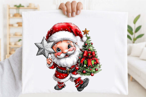 Cute Christmas Santa Claus Clipart Sublimation SVGArt 