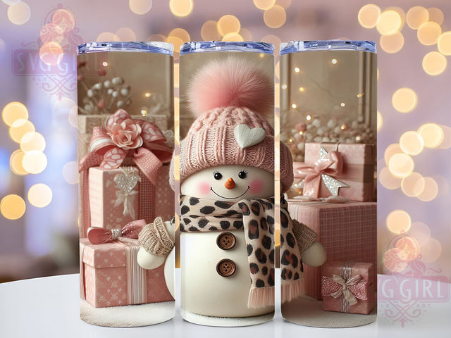 Cute Christmas Snowgirl Tumbler, Snowman Holiday Wrap, Festive Snowgirl Sublimation, 20oz Snowman Tumbler, Cute Snowgirl Art, Seasonal Winter Mug, Whimsical Holiday Cup Sublimation SvggirlplusArt 