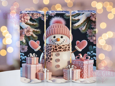 Cute Christmas Snowgirl Tumbler, Snowman Holiday Wrap, Festive Snowgirl Sublimation, 20oz Snowman Tumbler, Cute Snowgirl Art, Seasonal Winter Mug, Whimsical Holiday Cup Sublimation SvggirlplusArt 