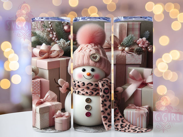 Cute Christmas Snowgirl Tumbler, Snowman Holiday Wrap, Festive Snowgirl Sublimation, 20oz Snowman Tumbler, Cute Snowgirl Art, Seasonal Winter Mug, Whimsical Holiday Cup Sublimation SvggirlplusArt 