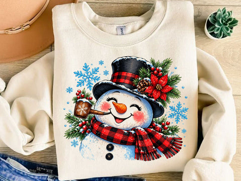 Cute Christmas Snowman Clipart PNG Art SVG artprintfile 
