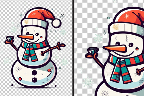 Cute Christmas Snowman PNG Clipart Sublimation designartist 