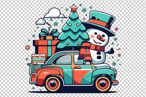Cute Christmas Snowman PNG Clipart Sublimation designartist 