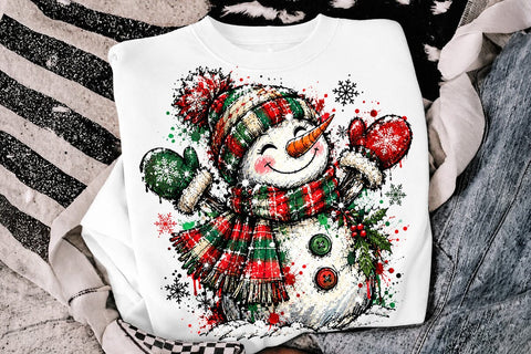 Cute Christmas Snowman Sublimation PNG SVG DesignDestine 