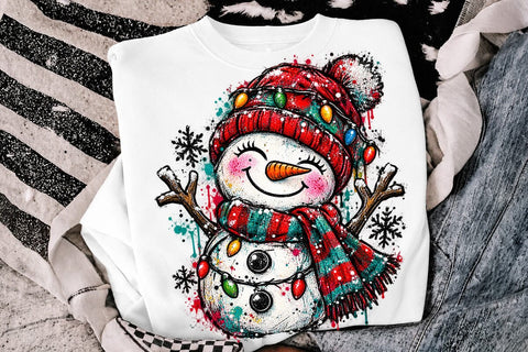 Cute Christmas Snowman Sublimation PNG SVG DesignDestine 