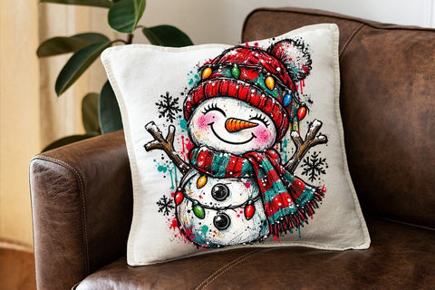 Cute Christmas Snowman Sublimation PNG SVG DesignDestine 