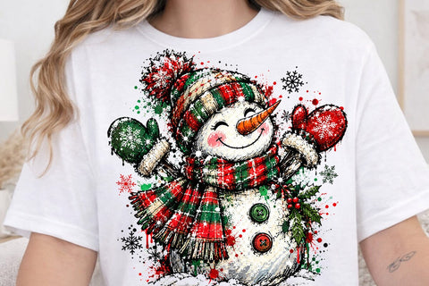 Cute Christmas Snowman Sublimation PNG SVG DesignDestine 