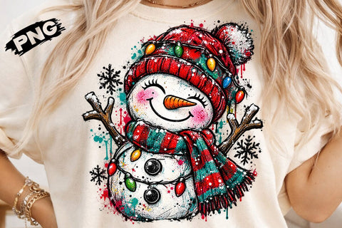 Cute Christmas Snowman Sublimation PNG SVG DesignDestine 