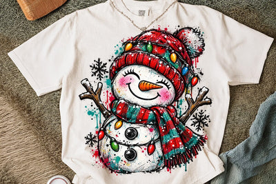 Cute Christmas Snowman Sublimation PNG SVG DesignDestine 