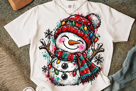 Cute Christmas Snowman Sublimation PNG SVG DesignDestine 