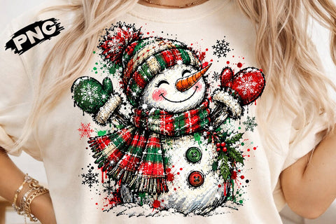 Cute Christmas Snowman Sublimation PNG SVG DesignDestine 