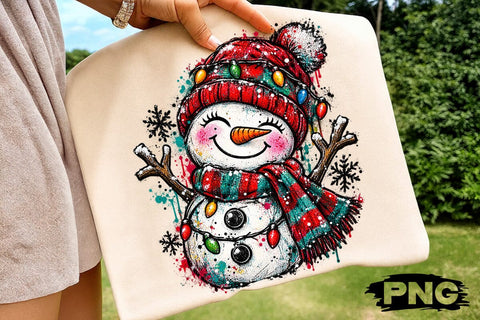Cute Christmas Snowman Sublimation PNG SVG DesignDestine 