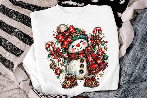 Cute Christmas Snowman Sublimation PNG SVG DesignDestine 