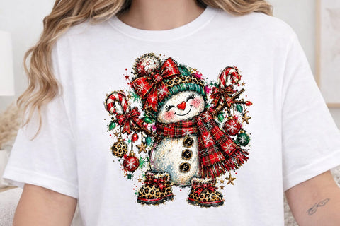 Cute Christmas Snowman Sublimation PNG SVG DesignDestine 