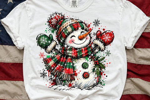 Cute Christmas Snowman Sublimation PNG SVG DesignDestine 