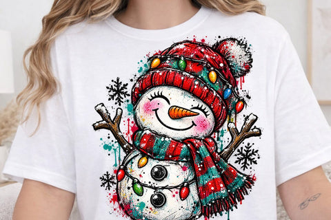 Cute Christmas Snowman Sublimation PNG SVG DesignDestine 