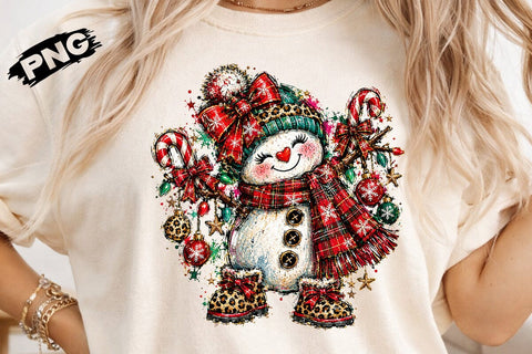 Cute Christmas Snowman Sublimation PNG SVG DesignDestine 
