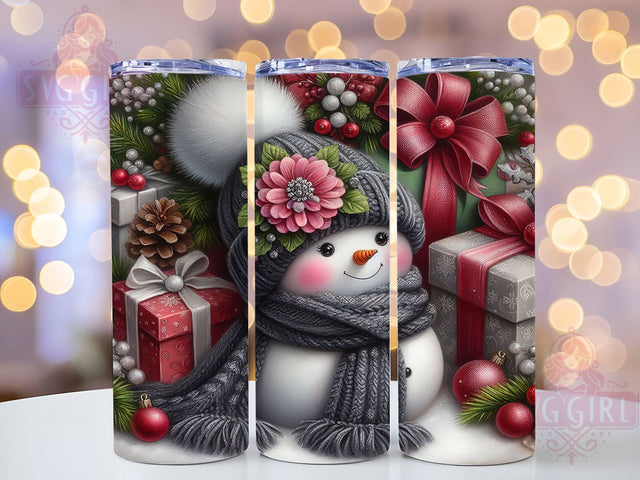 Cute Christmas Snowman Tumbler, Christmas Snowman Wrap, Holiday Snowman Sublimation, 20oz Snowman Tumbler, Festive Snowman Art, Seasonal Winter Mug, Whimsical Holiday Cup Sublimation SvggirlplusArt 