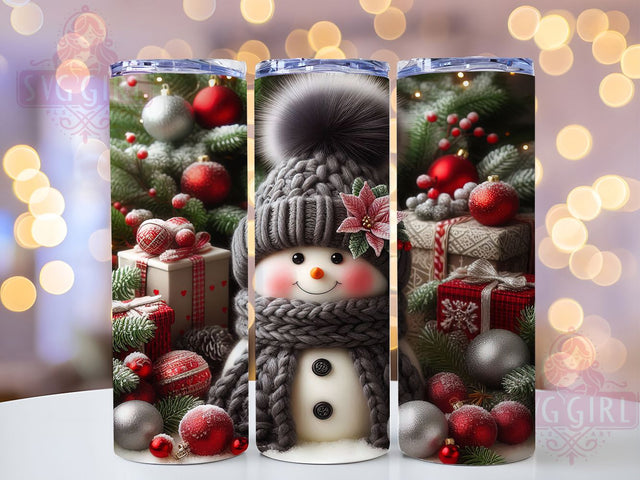Cute Christmas Snowman Tumbler, Christmas Snowman Wrap, Holiday Snowman Sublimation, 20oz Snowman Tumbler, Festive Snowman Art, Seasonal Winter Mug, Whimsical Holiday Cup Sublimation SvggirlplusArt 