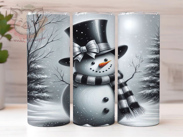 Cute Christmas Snowman Winter Tumbler, Cute Winter Wrap, Holiday Snowman Sublimation, Festive Snowman Cup, 20Oz Skinny Tumbler Wrap, Adorable Christmas Mug, Winter Wonderland Design Sublimation Lara' s Designs 