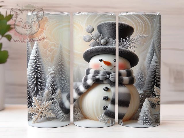 Cute Christmas Snowman Winter Tumbler, Cute Winter Wrap, Holiday Snowman Sublimation, Festive Snowman Cup, 20Oz Skinny Tumbler Wrap, Adorable Christmas Mug, Winter Wonderland Design Sublimation Lara' s Designs 