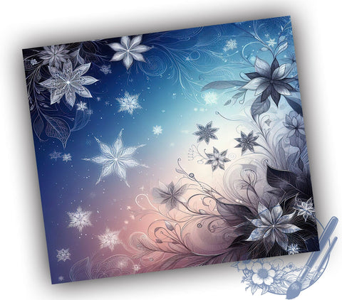 Cute Christmas Tumbler, Snowflake Design Wrap, 20oz Sublimation, Holiday Drinkware, Festive Decor, Winter Tumblers, Christmas Gift Ideas Sublimation ToriDesigns 