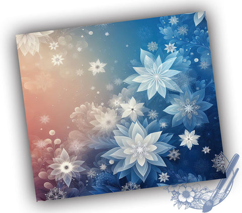 Cute Christmas Tumbler, Snowflake Design Wrap, 20oz Sublimation, Holiday Drinkware, Festive Decor, Winter Tumblers, Christmas Gift Ideas Sublimation ToriDesigns 