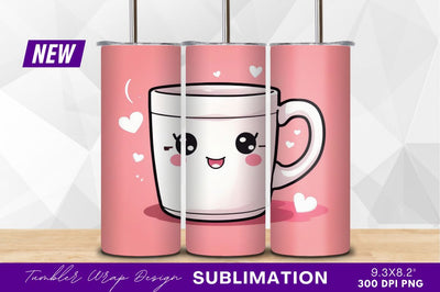 Cute coffee mug cartoon vector tumbler png Sublimation Regulrcrative 