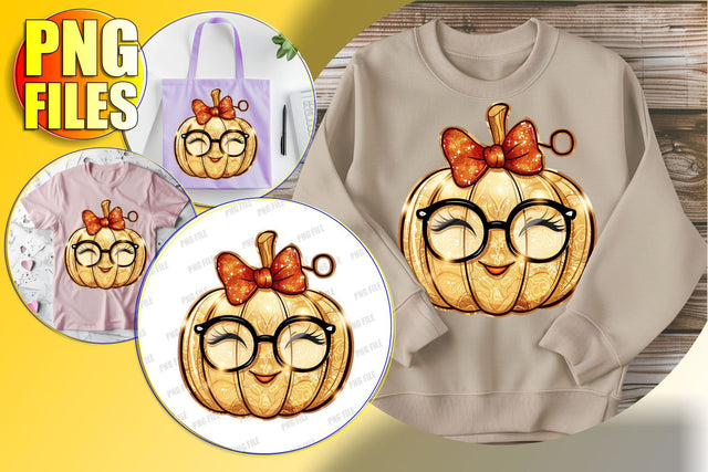 Cute Coquette Bow Pumpkin Design for Autumn Sublimation Sublimation afrosvg 
