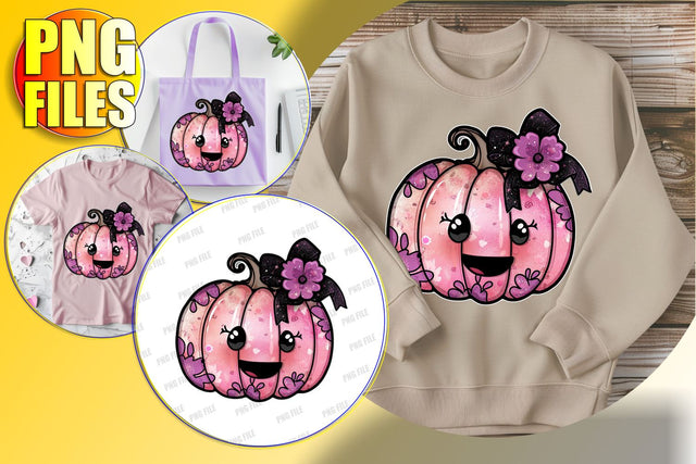 Cute Coquette Bow Pumpkin Design - Halloween Sublimation PNG Sublimation afrosvg 