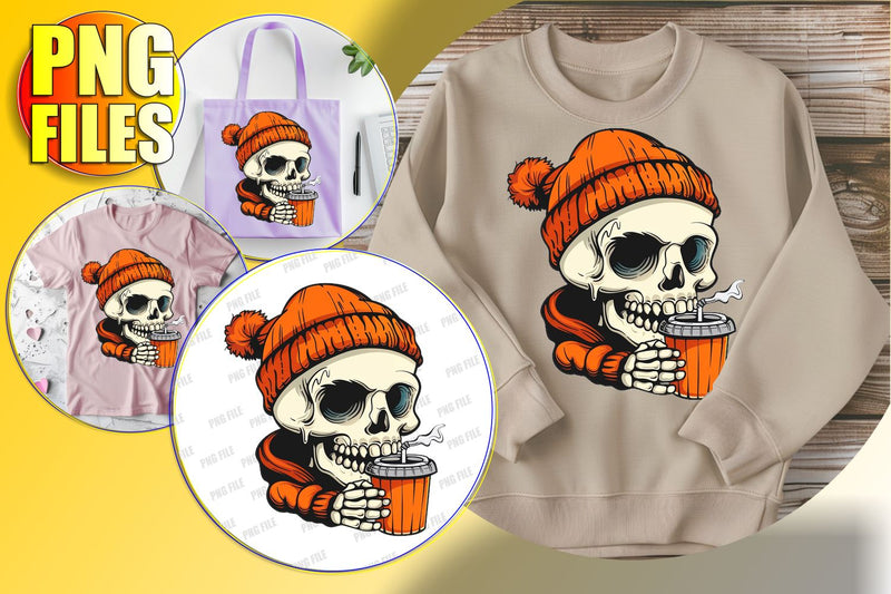 Cute Coquette Bow Skull Sublimation Design for Fall Sublimation afrosvg 