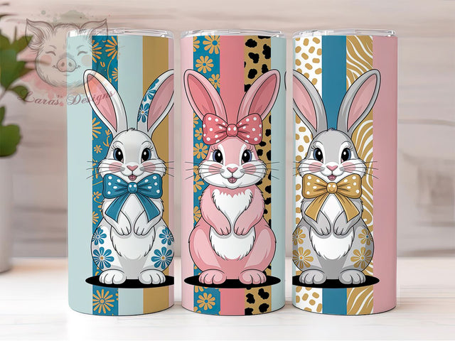 Cute Coquette Easter Bunny Tumbler, Easter Bunny Tumbler, Cute Coquette Wrap, Stylish 20oz Wrap, Sublimation Design, Trendy Gift Idea, Girly Easter Wrap Sublimation Lara' s Designs 