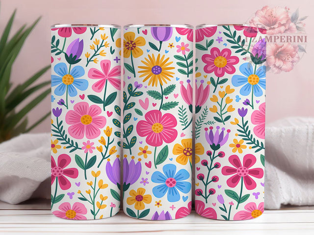 Cute Coquette Floral Tumbler, Coquette Flower Design, Girly Floral Aesthetic, 20Oz Sublimation Wrap, Soft Coquette Pattern, Cute Flower Print, Tumbler Sublimation Sublimation Li Zamperini 