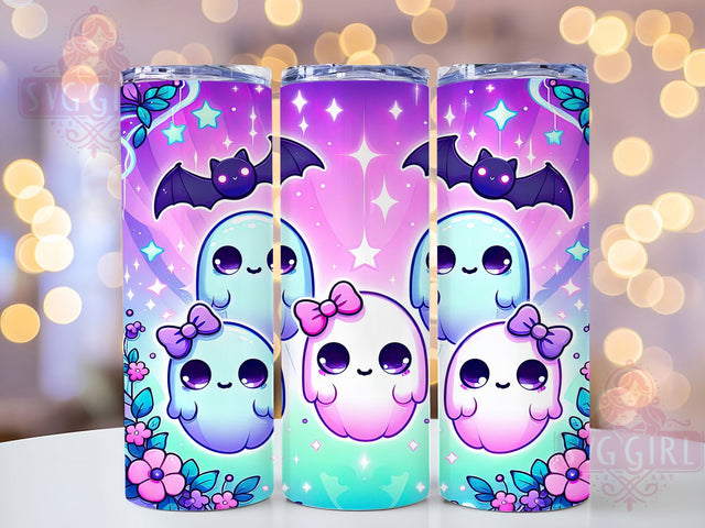 Cute Coquette Ghost Halloween Tumbler Wrap, Halloween Ghost Wrap, 20Oz Sublimation Design, Pink Coquette Cup, Kawaii Halloween Drinkware, Cute Spooky Tumbler, Coquette Ghost Mug Design Sublimation SvggirlplusArt 