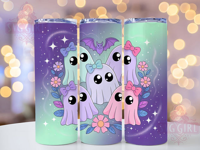 Cute Coquette Ghost Halloween Tumbler Wrap, Halloween Ghost Wrap, 20Oz Sublimation Design, Pink Coquette Cup, Kawaii Halloween Drinkware, Cute Spooky Tumbler, Coquette Ghost Mug Design Sublimation SvggirlplusArt 