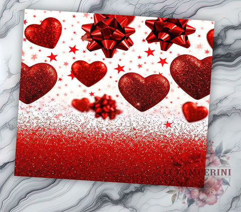 Cute Coquette Valentine Heart 20oz Tumbler, 20oz Heart Tumbler, Sublimation Wrap Gift, Cute Coquette Tumbler, Valentine’s Day Gift, Heart Pattern Sublimation Sublimation Li Zamperini 