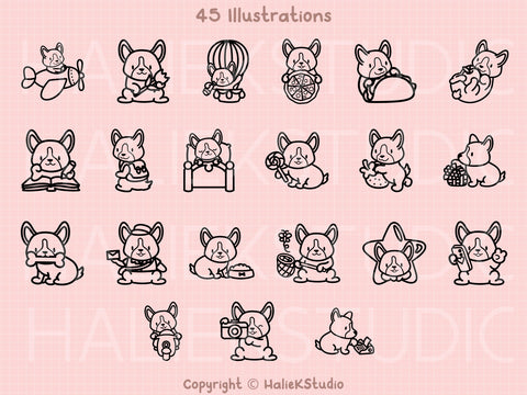 Cute Corgi Dog SVG Design Set SVG HalieKStudio 