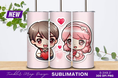 Cute couple holding hearts tumbler png Sublimation Regulrcrative 